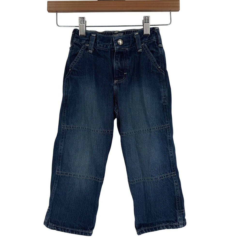 Oshkosh Vintage Boy's Blue Denim Jeans Sz 3T Cotton Pockets